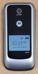 Motorola WX345 – Silver and Black ( Consumer Cellular ) Rare Flip Phone