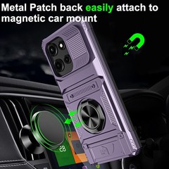 Designed for Moto G Power 2025/2026 Wallet Case with Credit Card Holder, Rugged