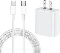 20W USB-C Fast Charger Block for iPhone 16/15 Pro Max with 6FT Cable