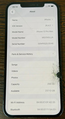 Unlocked Apple iPhone 12 Pro Max – 256GB Blue – Crcks – Face ID LCD Issue – Read