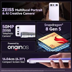vivo X300 FE 5G (Olive, 12GB RAM, 512GB) Snapdragon 8 Gen Global Version