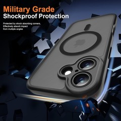 Privacy Case & Screen Protector for iPhone 17 Translucent Matte Shockproof Cover