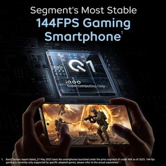 iQOO Neo 10 (Black, 8GB RAM, 256GB Storage) Snapdragon 8s Gen 4 Global Version.