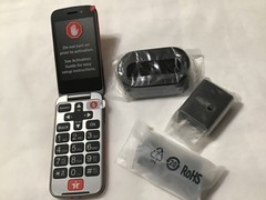 Alcatel jitterbug lively red flip 2 seniors cell phone, NEW/NO BOX