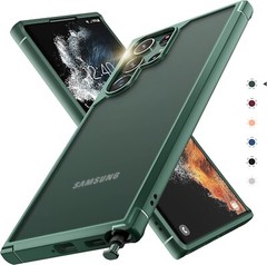 Samsung Galaxy S22 Ultra Case Clear Hard Back Shockproof Protective Cover Green