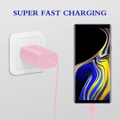 2-Pack 25W Type-C Super Fast Charger Block for Galaxy S23 Ultra/S22 6ft Cable