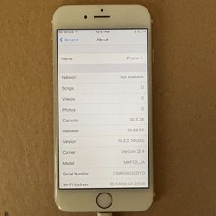 Apple iPhone 6s rare IOS 10.3.3 64GB Gold A1688 MKTE2LL/A Unlocked Tested